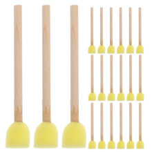 50Stk Runde -Farbrolle 0,6" Mit Holzgriff Für Bastelarbeiten