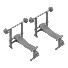 2 Unidades Miniatura Gimnasio Barra Y Decoración
