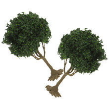 2St Miniatuur Landschapsbomen Groen Kunststof Met Ijzerdraad