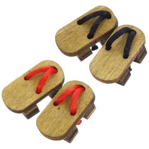 2 Paar Mini Klompen Voor Poppenhuis Accessoire 2