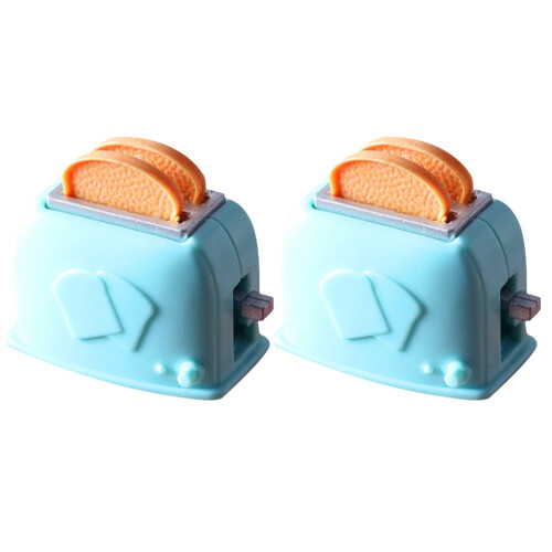 1Set Kunststof Mini Broodmachine Ornament Voor Keuken Mini Scène
