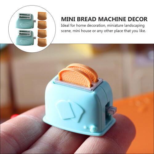 1Set Kunststof Mini Broodmachine Ornament Voor Keuken Mini Scène 2