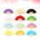 12 Stks Witte Vouwende Handventilator Kinderfeestcadeau Diy 9