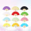 12 Stks Witte Vouwende Handventilator Kinderfeestcadeau Diy 7