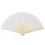 12 Stks Witte Vouwende Handventilator Kinderfeestcadeau Diy 3
