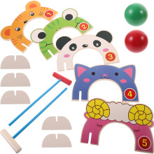1 Set Kinder Croquet , Tier Design, Klassisches Outdoor Spielzeug
