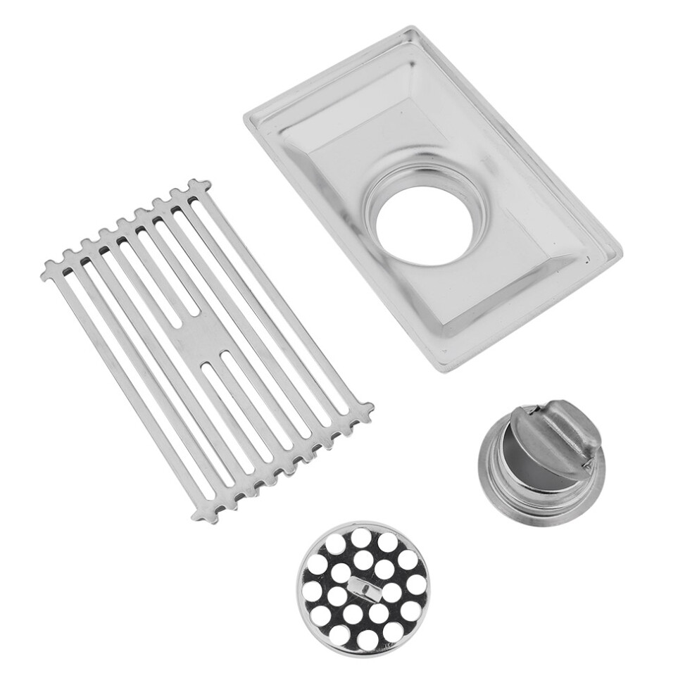 Stylish Square Shower Drain, Sus304 Stainless Steel Drain With Hair Strainer, Cupc Certified Bathroom Drain For Kitchen Balcony Hotel Bathroom 9135470820504
