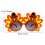 2 Pcs Creative Turkey Glasses For Thanksgiving Costume Party 2