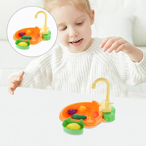 1 Set Geschirr Spielset Spüle Mit Und Gemüse Spielzeug 1
