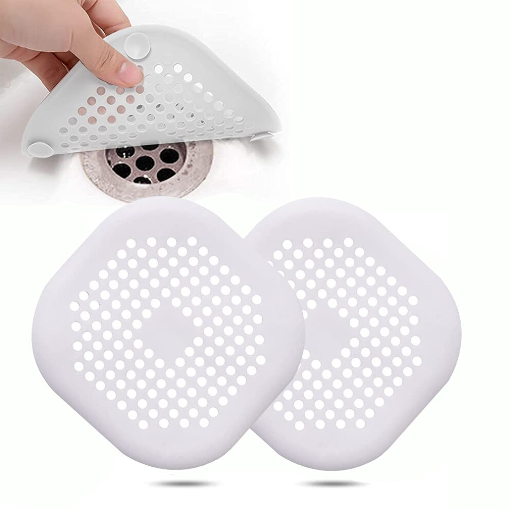 Durable And Not Easily Deform Drain Mat, Never Rust Silicone Shower Drain Hair Catcher With 4 Suction Cups, Smooth And Elastic Protection For Bathtub 9135470820665