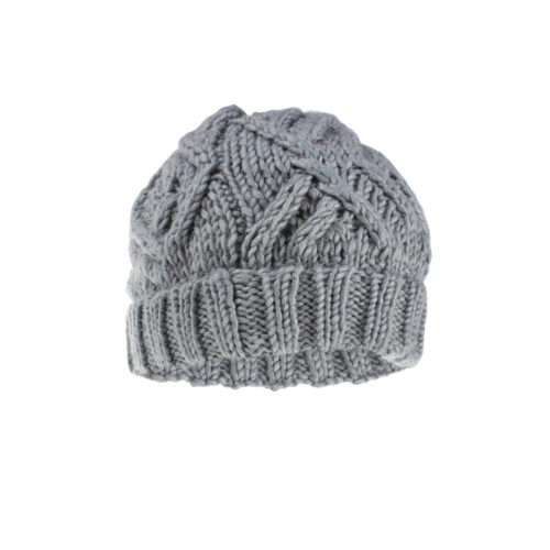 Strickmütze Mit Rautenmuster Dunkelgrau 1