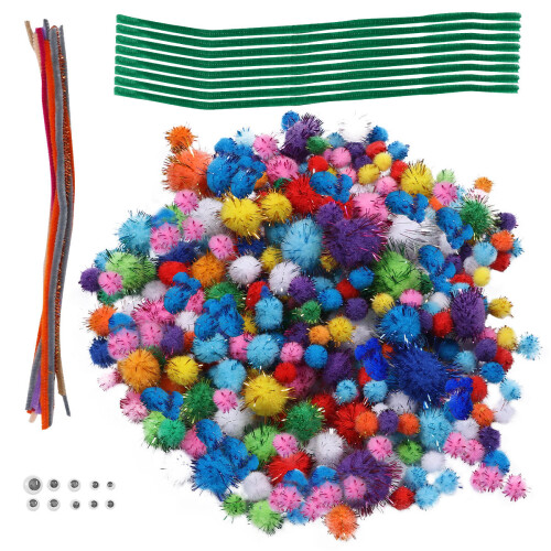1 Set Mit 240 Plüsch Pompons Zum Und Basteln