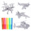 4 Stuks Educatief Puzzelschilderen Kit Met 12 Stiftmakers 4