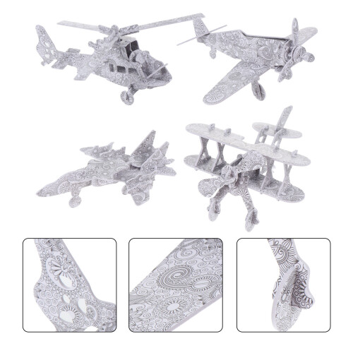 4 Stuks Educatief Puzzelschilderen Kit Met 12 Stiftmakers 2