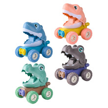 4Stk Cartoon Dinosaurier Trägheitsauto Spielzeug Für Kinder