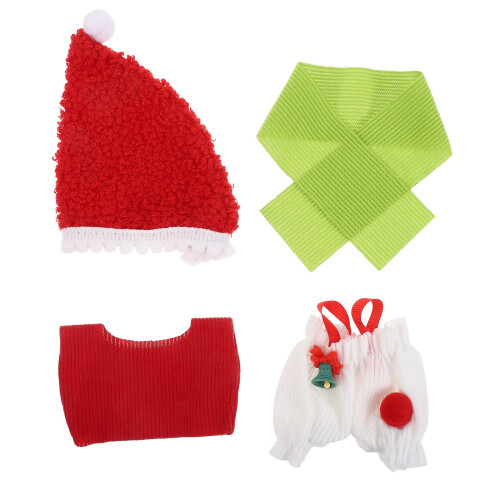 Ropa Para Navideña Traje Santa Tejido Compatible