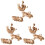 9Sets 3D Holzpuzzleteile Kinder Spaß Lernspielzeug Hellbraun 2