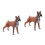 2 Pièces Chien En Plastique Décoration Bureau 4