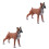 2 Pièces Chien En Plastique Décoration Bureau 3