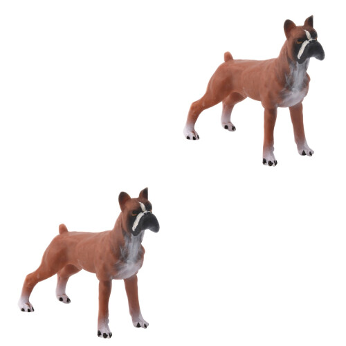 2 Pièces Chien En Plastique Décoration Bureau 2