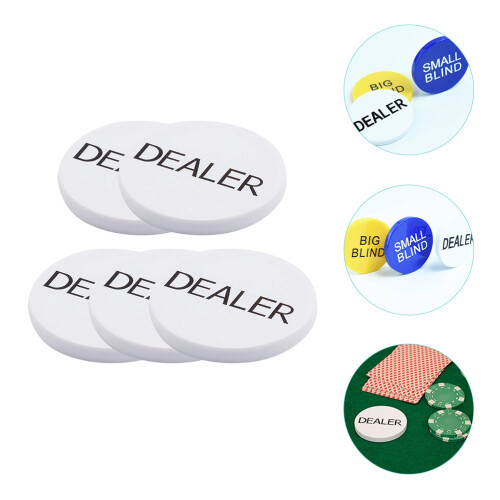 5 Pièces Jetons De Pour Jeu, Comptage, Fiches De Poker 2