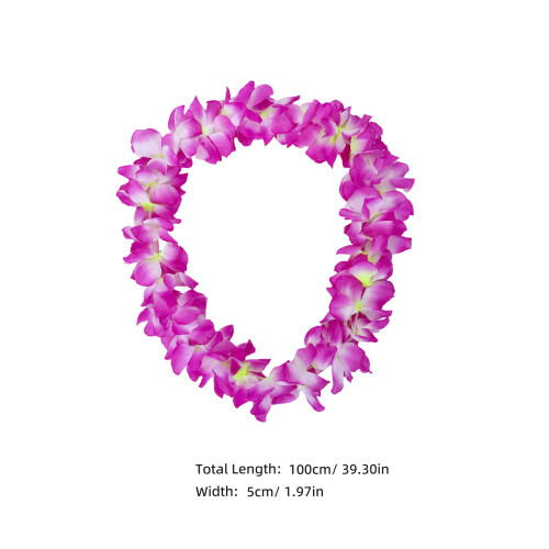 Collier De Fleurs En Pour Danse Hawaïenne Violet 2