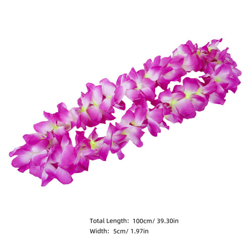 Collier De Fleurs En Pour Danse Hawaïenne Violet 1