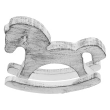 Wooden Rocking Horse Table Decoration - Vintage Carved Figurine