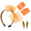 Headband 80, Boucles Fluorescentes, Réseau Orange 7