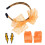 Headband 80, Boucles Fluorescentes, Réseau Orange 9