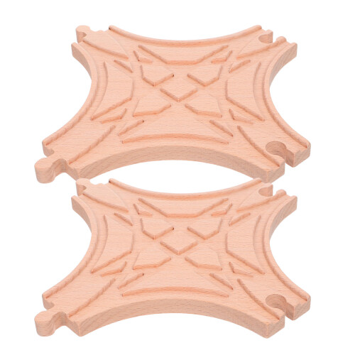 6 Pcs Wooden Train Track Multi Way Switch For Railway Playset