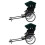 2Pcs Simulation Jinrikisha Model Retro Desktop Decoration 5