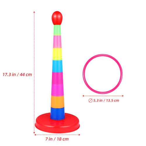 Educational Colorful Ring Toss Puzzle Plastic Parent-Child Game 2
