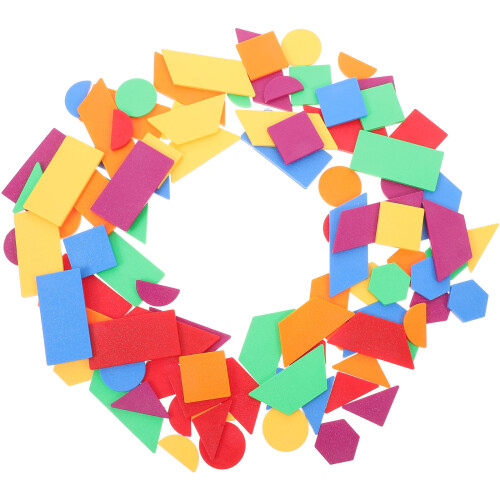 288 Pcs Geometric Shapes Puzzle For Kids Shape Sorting Pattern Blocks 1