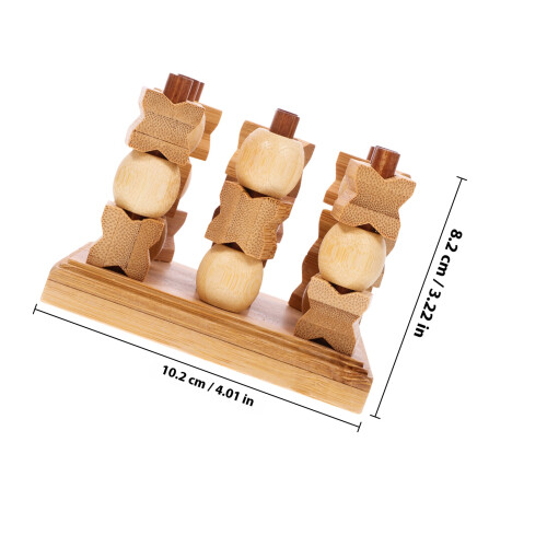 Ensemble De Jeu D'Échecs En Bois 3D Plateau Jouet Éducatif 1