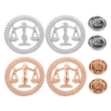 4Pcs Justice Lawyer Lapel Pin For Law Students Attorneys Judges