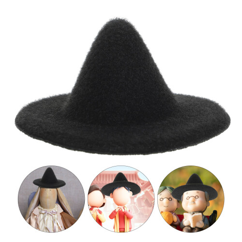 3Pcs Miniature Doll Witch Hats Halloween Craft Caps 2