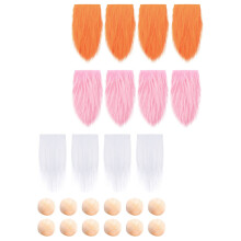 5 Ensembles De Barbe De Nain En Tissu Fourrure Fausse Avec Balle