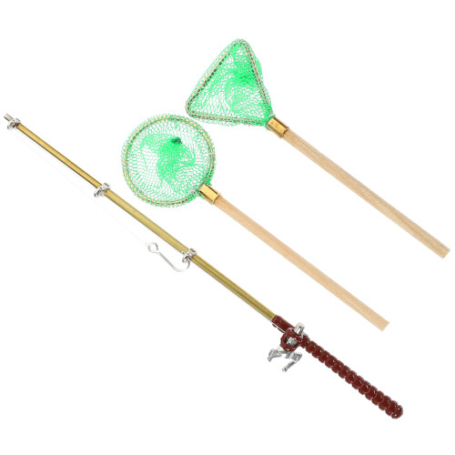 5 Ensembles De Canne À Pêche Miniature Scènes Vie 1