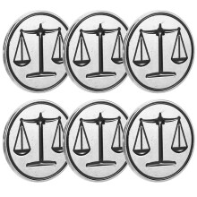 24Pcs Black Metal Libra Lapel Pin Justice Scale Brooch for Men Women