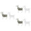 6 Pcs 3D Jigsaw Puzzles Goat Figurines Desktop Ornament Plastic 8