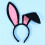 Fluffy Plush Bunny Ears Headband For Christmas Easter Party 6