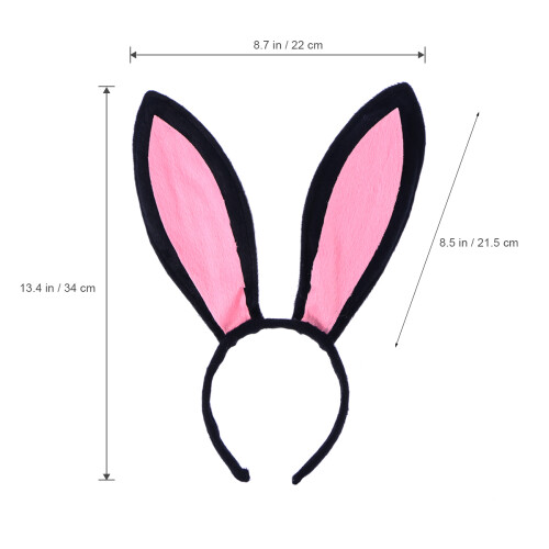 Fluffy Plush Bunny Ears Headband For Christmas Easter Party 1
