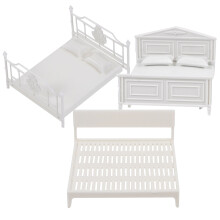 2 Sets Mini House Furniture Diy Miniature Bed Toy