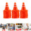 50Pcs Mini Traffic Cones Simulation Safety Roadblocks Sign Models 8