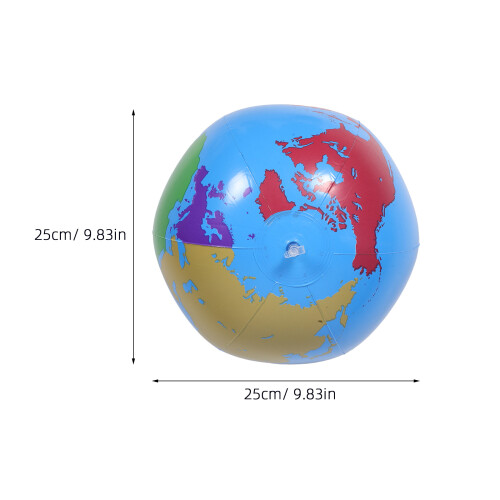 3Pcs 9.82 Inch Inflatable Globe Beach Ball For Teaching And Play 2