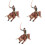 3 Sets Bullfighting Model Cowboy Spanish Toy Realistic Statue 5