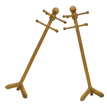 2Pcs Miniature Dollhouse Floor Standing Coat Rack 1:12 Scale For Kids