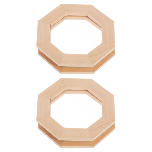 6 Pcs Miniature Wooden Window Frame For Dollhouse 1:12 Scale 2