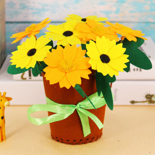 5 Sets Nonwovens Flower Craft Kits For Kids 2